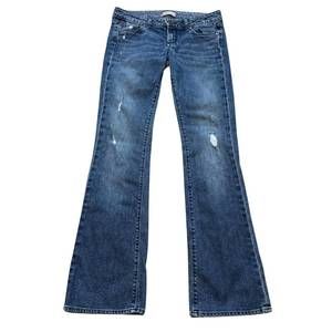PAIGE DENIM Laurel Canyon Y2K Low Rise Flare Denim Jeans Cotton Spandex Sz 27